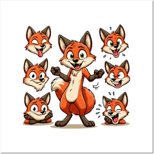 Funny foxes Posters and Art